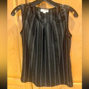 LOFT Outlet Black & White Striped Tank Top Size XXSP